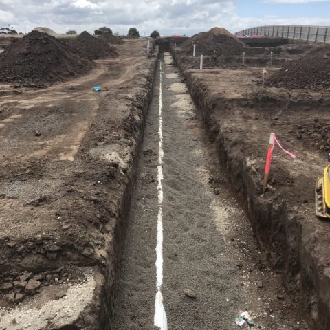 Auswide Plumbing subdivision trenching underground services