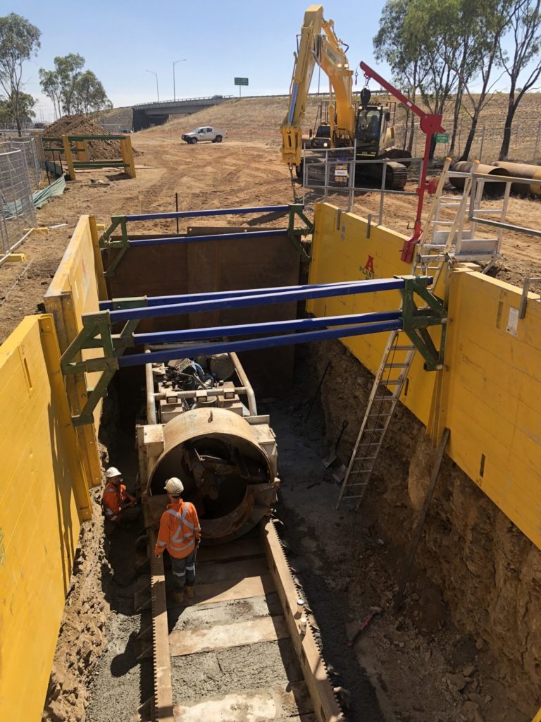 Water main upgrade Shoring Melton 