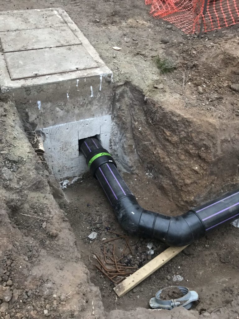 Recycled water main installation