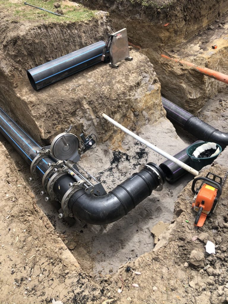 Water main installation poly welding Melbourne