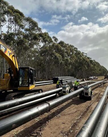 Poly welding by Auswide Plumbing & Civil in Geelong