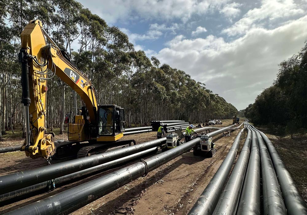 Poly welding by Auswide Plumbing & Civil in Geelong